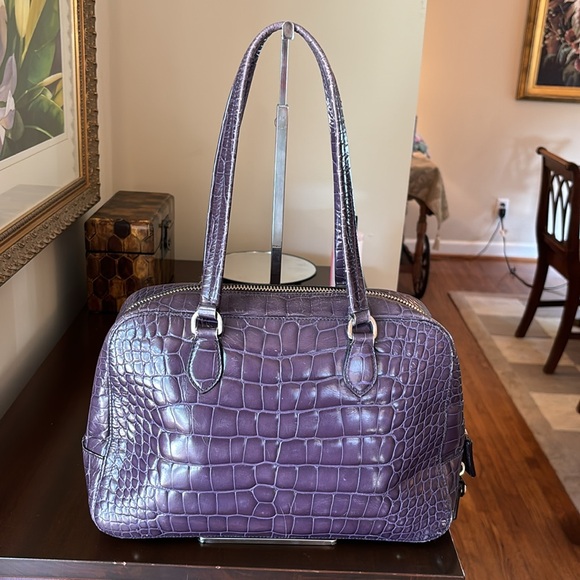 Prada St. Cocco Lucido Crocc Embossed Bauletto Bag with COA - Picture 3 of 17